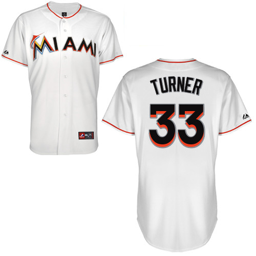 Jacob Turner #33 Youth Baseball Jersey-Miami Marlins Authentic Home White Cool Base MLB Jersey